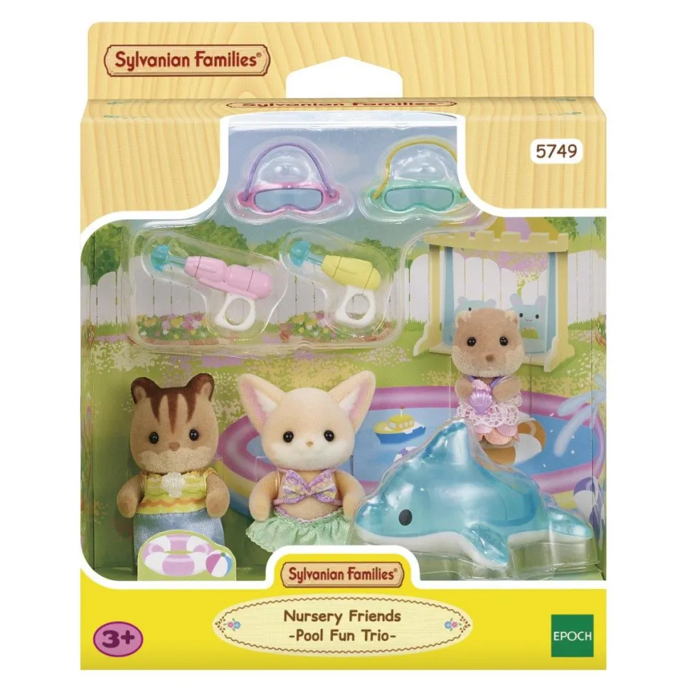 Le trio des bébés à la piscine Sylvanian Families 5749