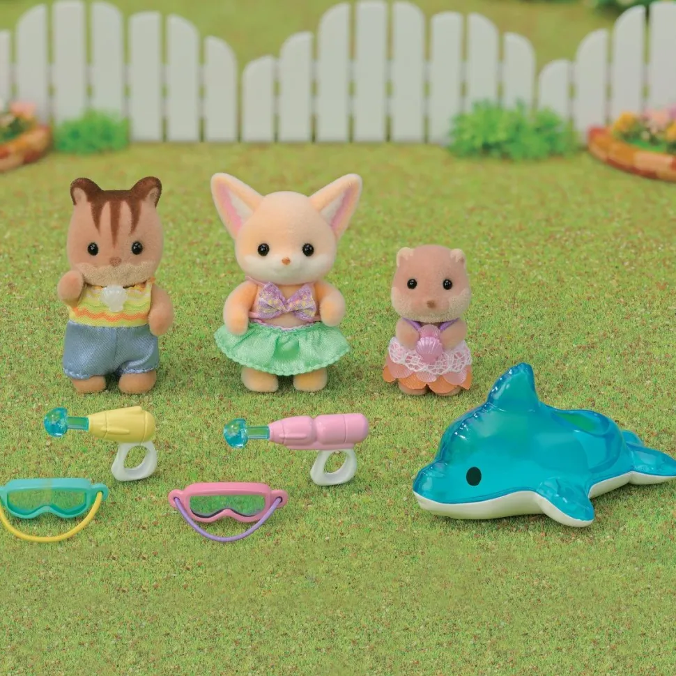 Le trio des bébés à la piscine Sylvanian Families 5749