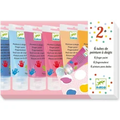 Les Couleurs - 6 tubes de peinture aux Doigts