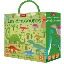Les dinosaures - Livre + Puzzle 40 pièces