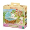 Les Jumeaux lapin chocolat et poussette double - Sylvanian Families 5432