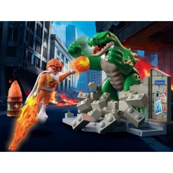 Les super-héros contre le lézard géant Playmobil Heroes 71831