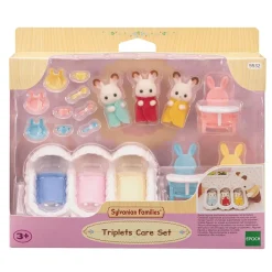 Les triplés lapin chocolat et accessoires puériculture - Sylvanian Families 5532