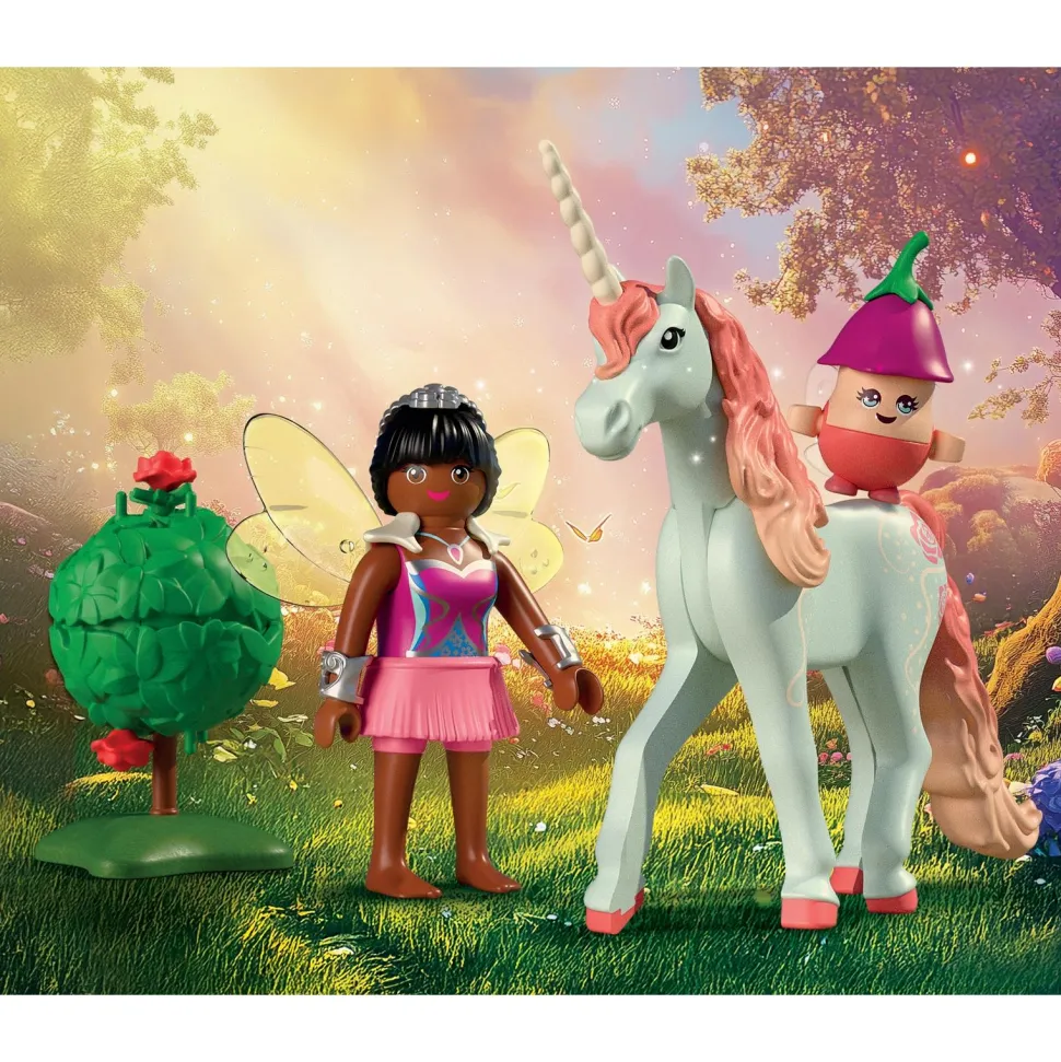 Licorne Ciel rose avec fée Playmobil Magic Unicorn 71841