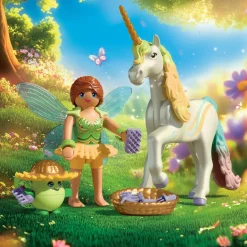 Licorne Fleur d'arc-en-ciel avec fée Playmobil Magic Unicorn 71840
