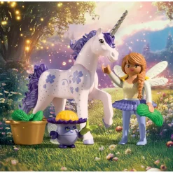 Licorne Lavande porte-bonheur avec fée Playmobil Magic Unicorn 71843