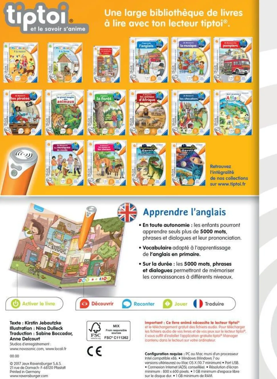 Livre interactif Tip Toi - mon premier livre vocabulaire anglais