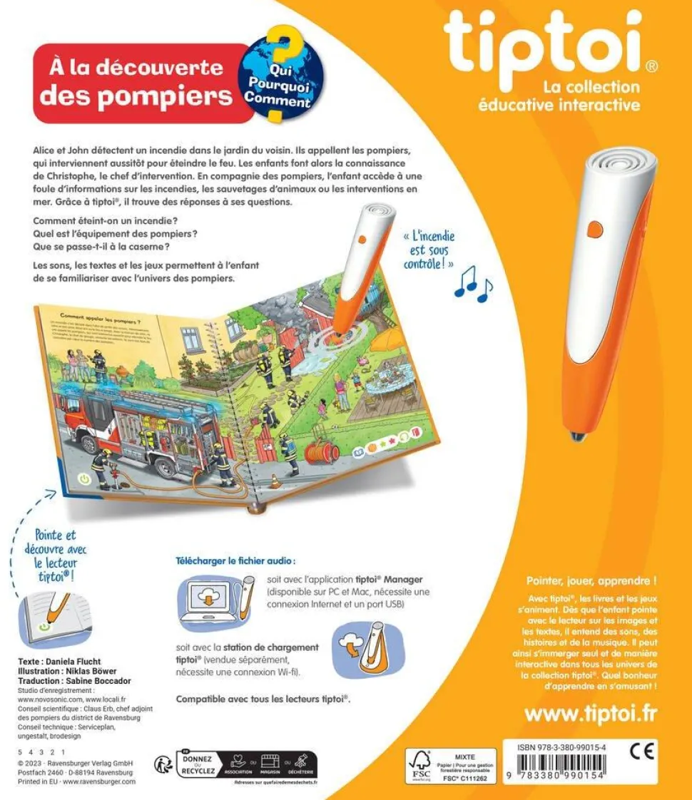 Livre Tip Toi - A la découverte des pompiers