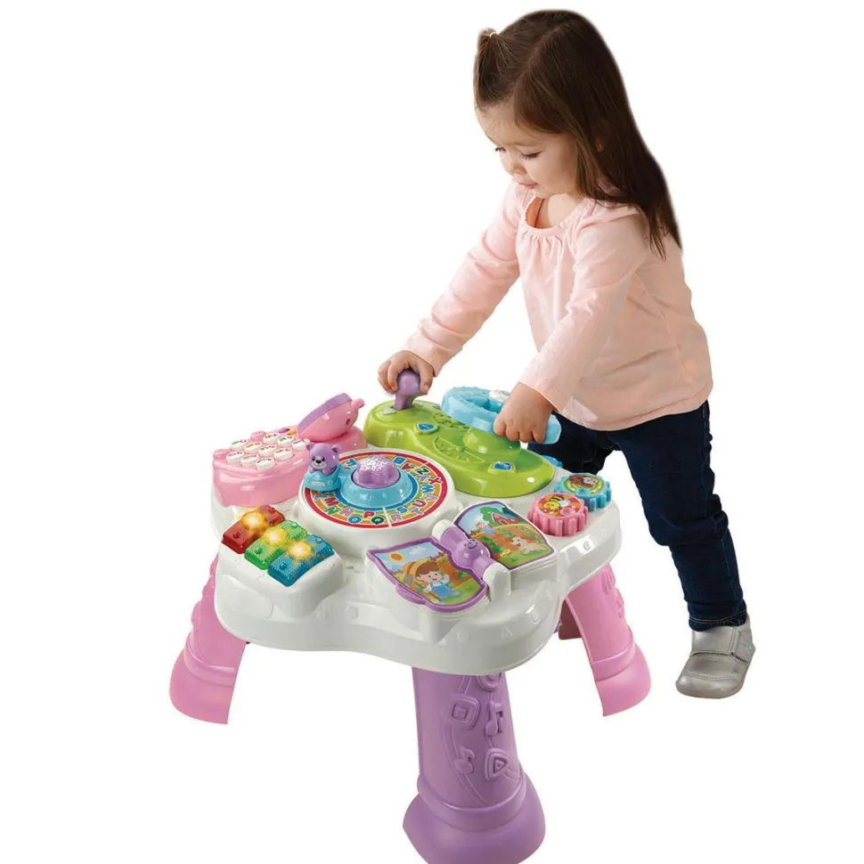 Ma table d'activités bilingue rose