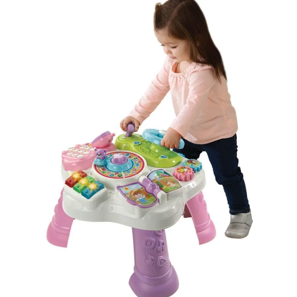 Ma table d'activités bilingue rose