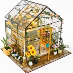 Maison des fleurs du soleil - maison miniature à construire