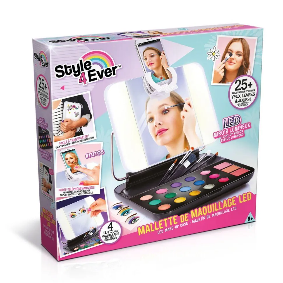 Mallette de maquillage avec miroir led