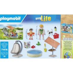 Maman et enfant avec fauteuil suspendu - Playmobil my life 71476