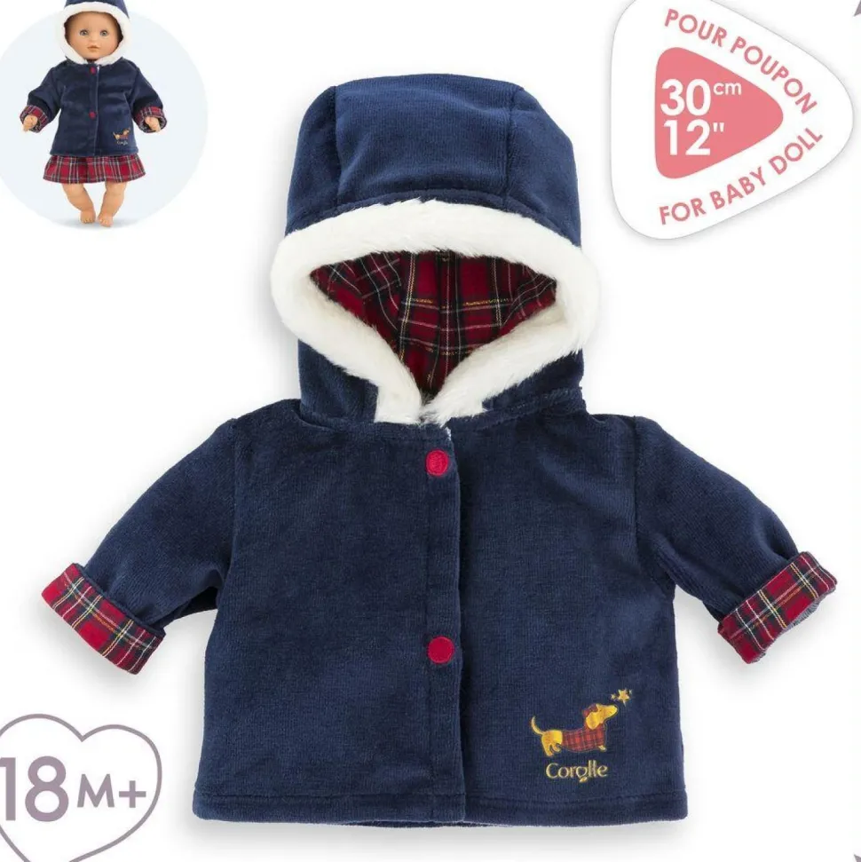 Manteau Corolle en fêtes pour poupon 30 cm