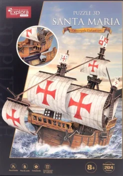 Maquette 3D Explora 204 pièces - Bateau Santa Maria