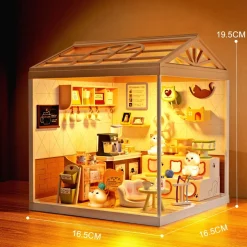 Maquette DIY maison miniature à construire Bar à chat