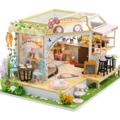 Maquette maison miniature à construire - Au bonheur des chats