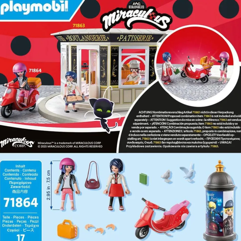 Marinette à scooter et Kagami - Playmobil Miraculous 71864