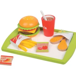 Menu enfant Fast Food en bois