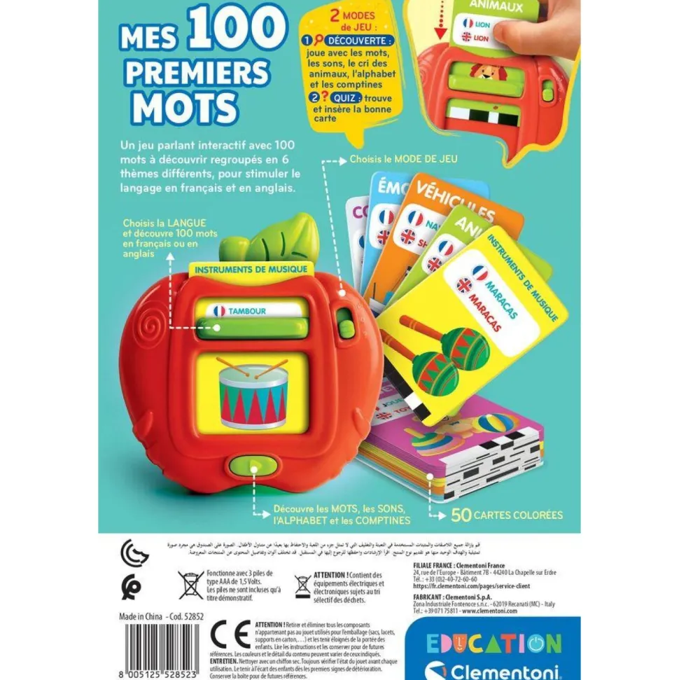 Mes 100 premiers mots bilingues Francais/Anglais - Education Clementoni
