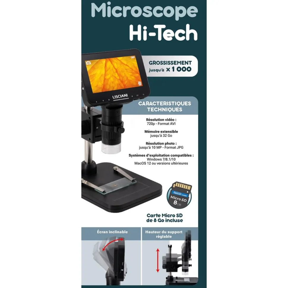 Microscope Hi-Tech éducatif et numérique