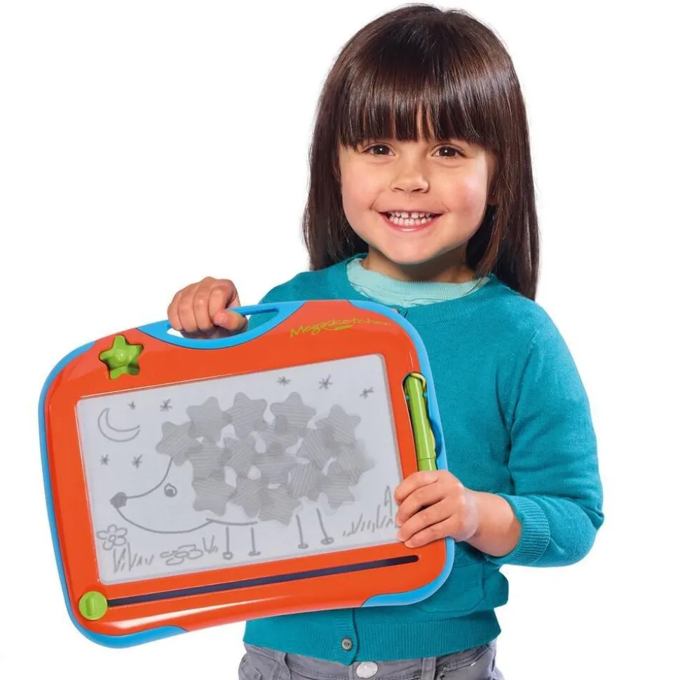 Mini Ardoise Mega Sketcher Avec Crayon Magnétique Et Tampon Étoile - Format