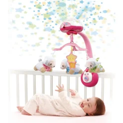 Mobile Lumi compte-moutons rose