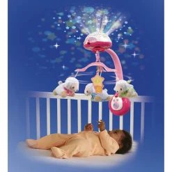 Mobile Lumi compte-moutons rose