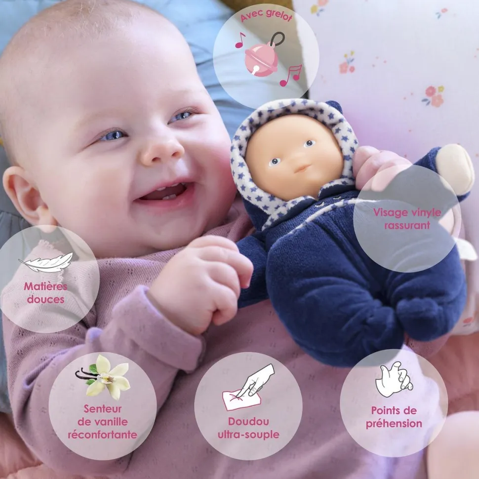 Mon doudou Babidoux marine Rêves d'étoiles