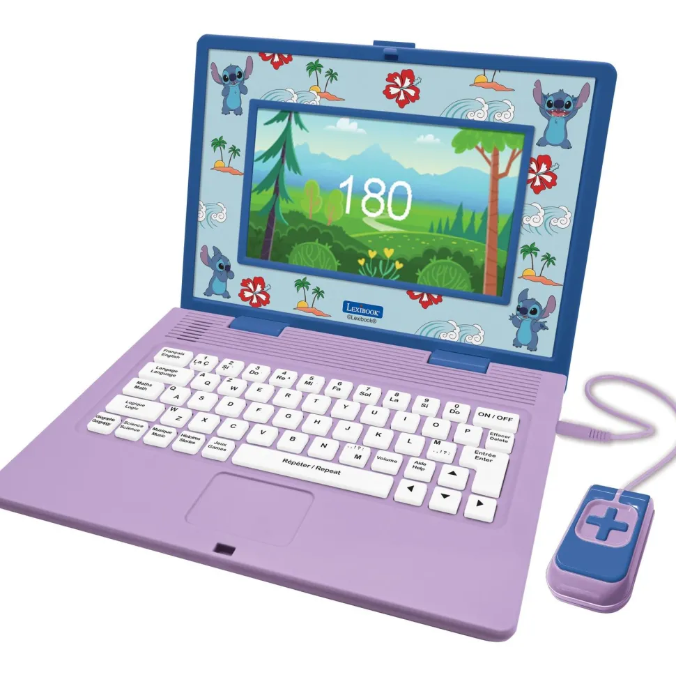 Ordinateur éducatif bilingue 180 activités bilingues - Stitch
