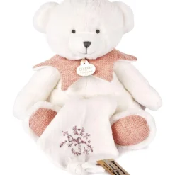 Ours pantin rose avec doudou - Collection doudou 25 ans