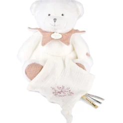 Ours pantin rose avec doudou - Collection doudou 25 ans