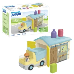 Ouvrier avec camion et garage Playmobil Junior 71686