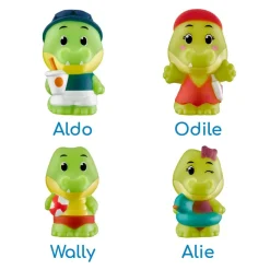 Pack 4 personnages Klorofil - famille Crocodile