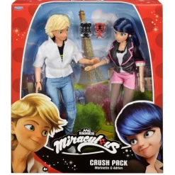 Pack 2 poupées Miraculous - Crush Pack Marinette et Adrien 26 cm