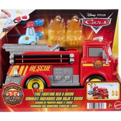 Pack Camion de pompier rouge et Guido - Cars