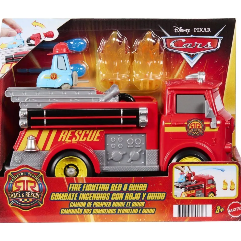Pack Camion de pompier rouge et Guido - Cars