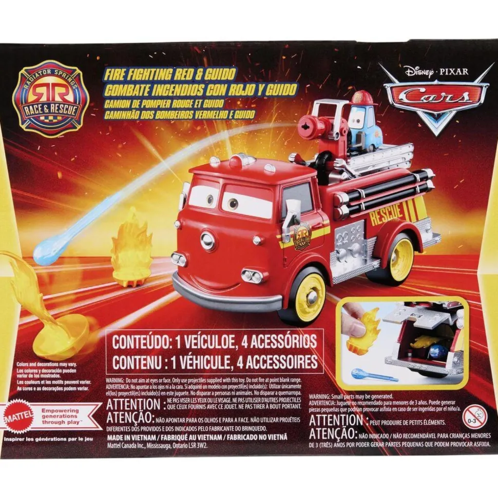 Pack Camion de pompier rouge et Guido - Cars