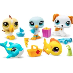 Pack de 5 Pets thème plage Little Petshop