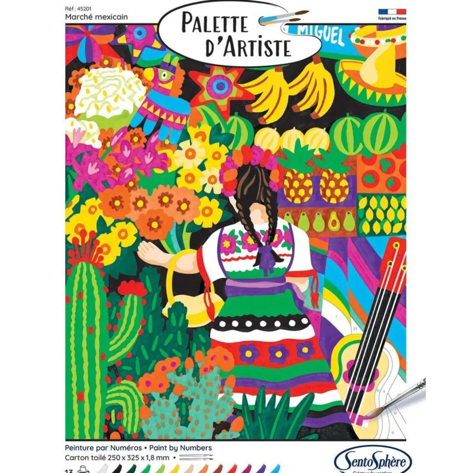 Palette d'artiste marché mexicain