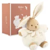 Patapouf doudou lapin crème 17cm