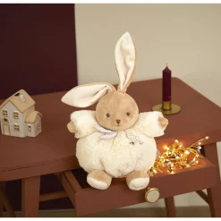 Patapouf doudou lapin crème 17cm