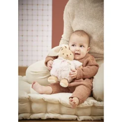 Patapouf doudou lapin rose 17cm