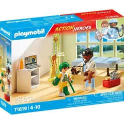 Pédiatre avec enfant Playmobil Action Heroes 71619