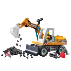 Pelleteuse mécanique et ouvrier Playmobil Action Heroes 71749