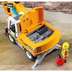 Pelleteuse mécanique et ouvrier Playmobil Action Heroes 71749