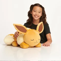 Peluche Evoli qui dort - Pokémon 45 cm