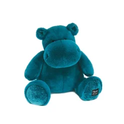 Peluche Hippopotame Hip'Cool Bleu Canard 40 cm