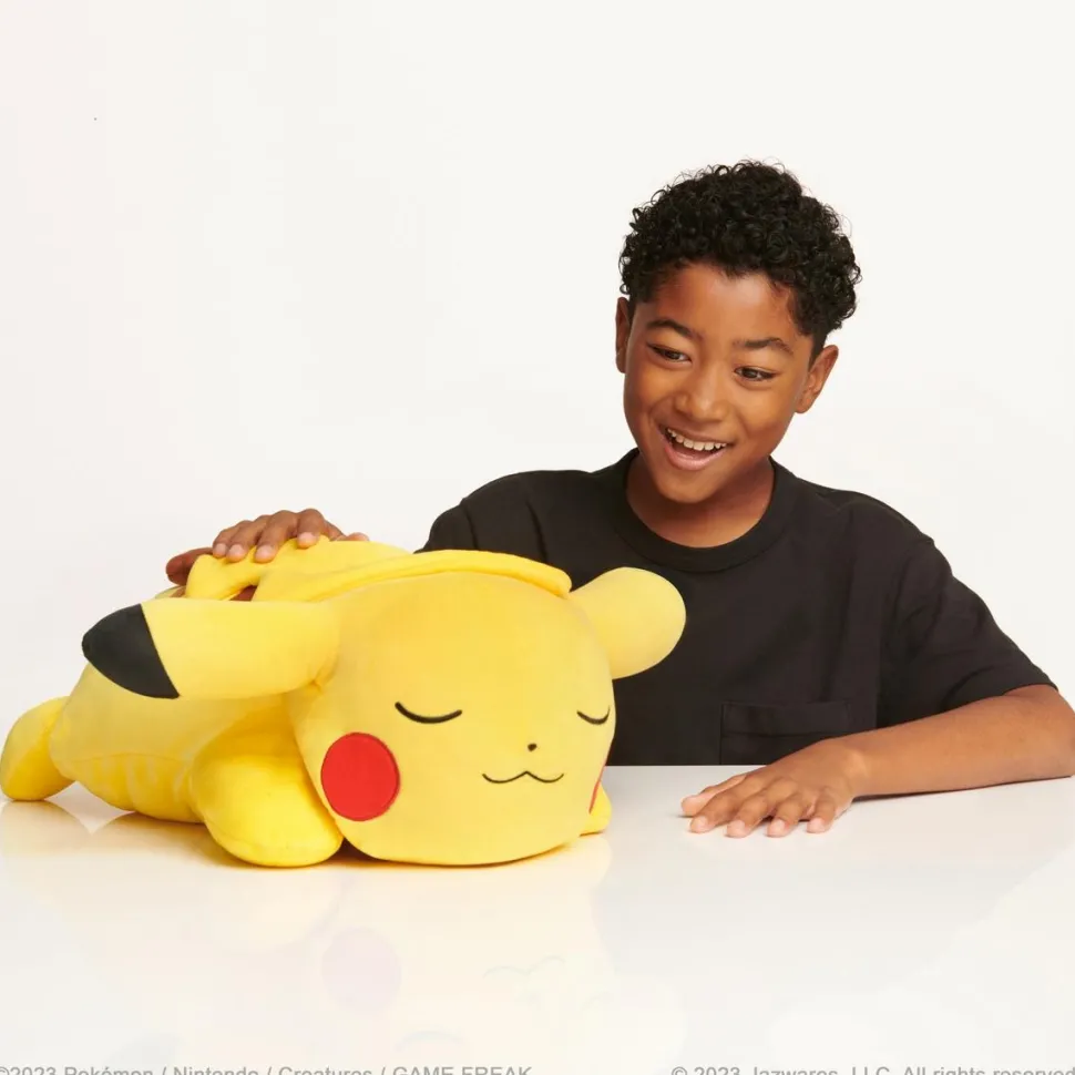 Peluche Pikachu qui dort - Pokémon 45 cm