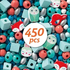 Perles Bois En Forme D'animaux De Djeco